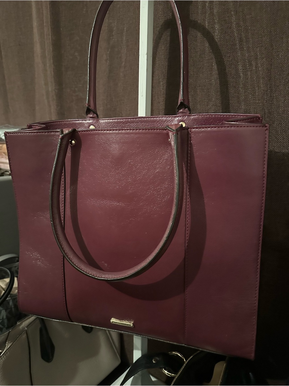 Rebecca Minkoff Burgundy Structured Tote